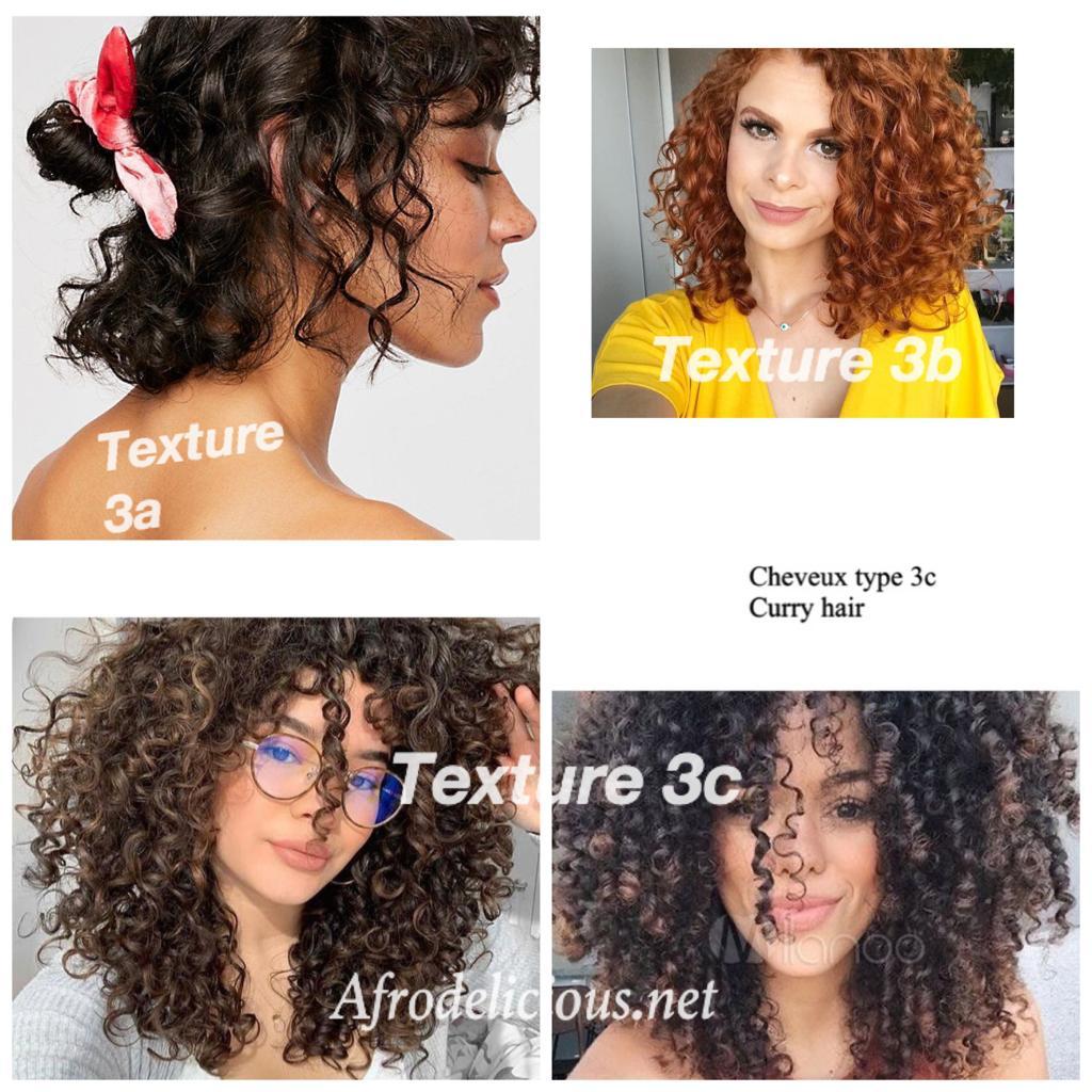 Texture de cheveux de type3